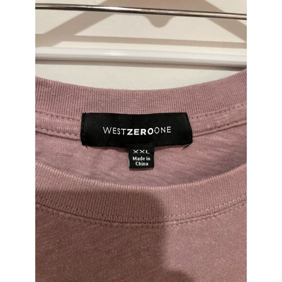 West Zero One Men's Solid Short Sleeved T-Shirt, Lavender, Size XXL - Picture 3 of 3